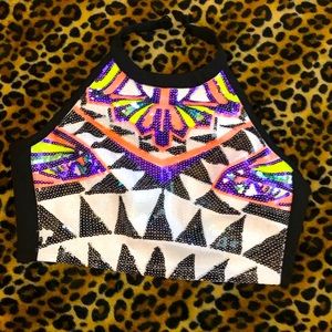 BeBe Sequined Top ✨ Lining inside for bra less ✨